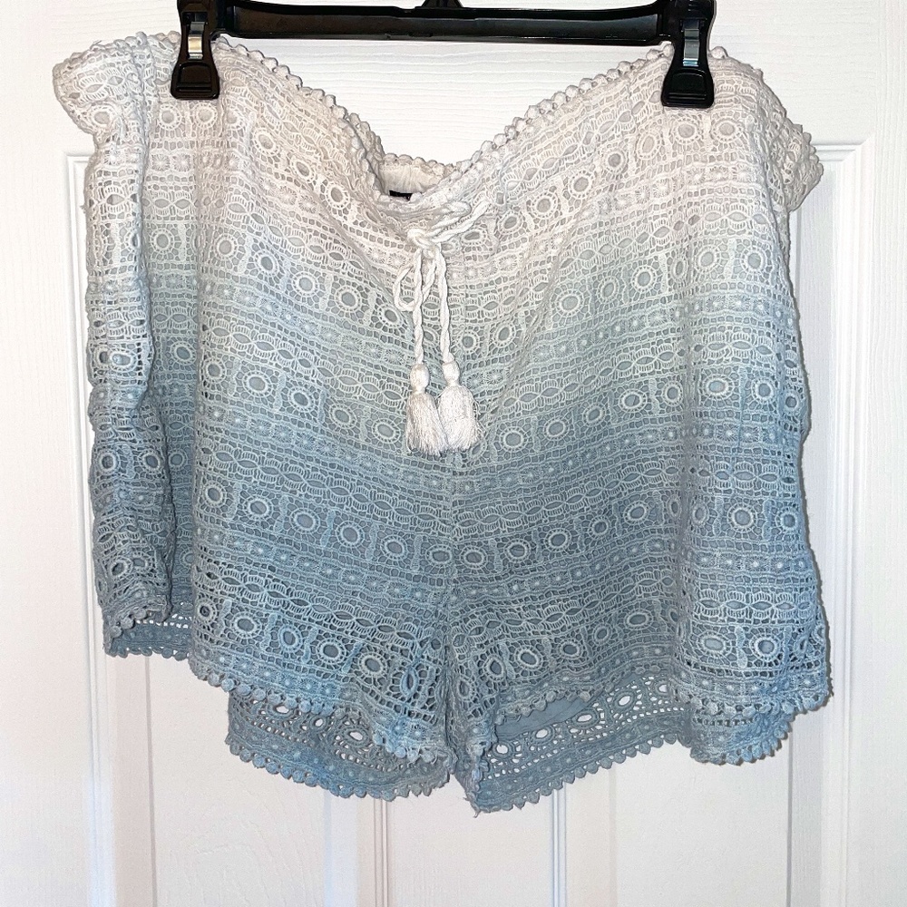 EUC Victoria's Secret Ombre Lined Crochet Shorts